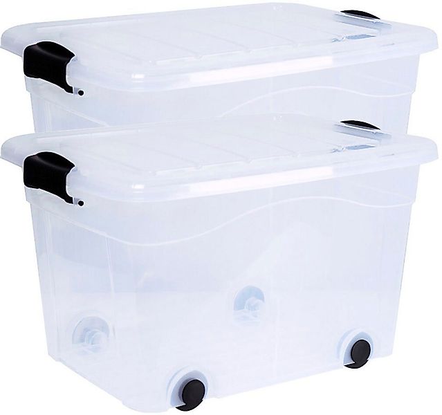 Siena Home Aufbewahrungsbox Anzio (2 St), mit Rollen, Kunststoff günstig online kaufen