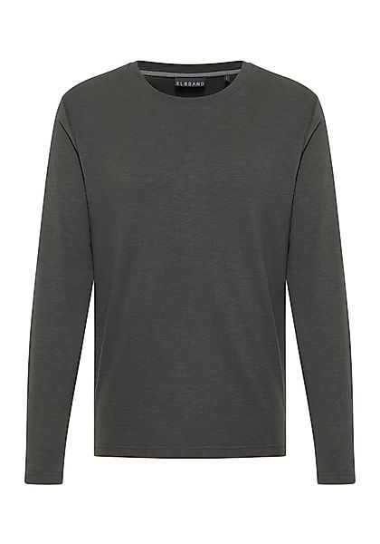 Elbsand Langarmshirt Albin Herren Gerippter Rundhalsausschnitt, günstig online kaufen