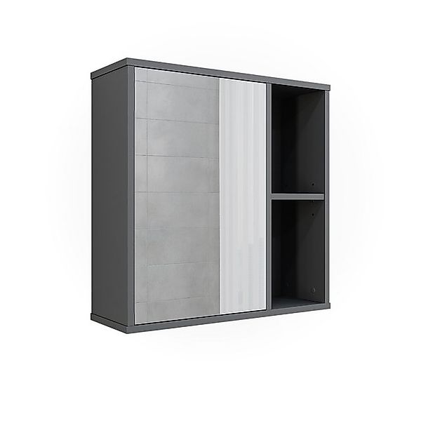 Vicco Badezimmerspiegelschrank Leano, Anthrazit, 60 x 60 cm günstig online kaufen