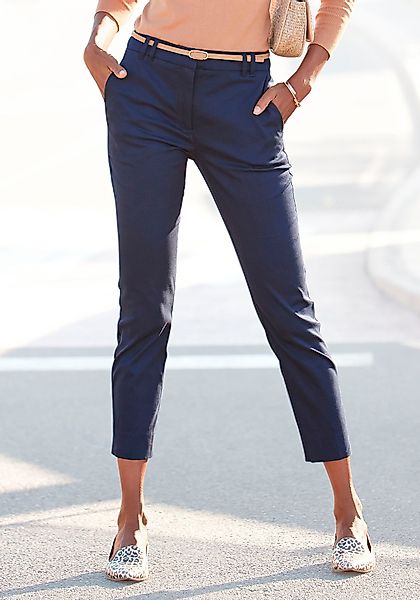 Vivance Chinohose (mit Gürtel in Lederoptik) günstig online kaufen