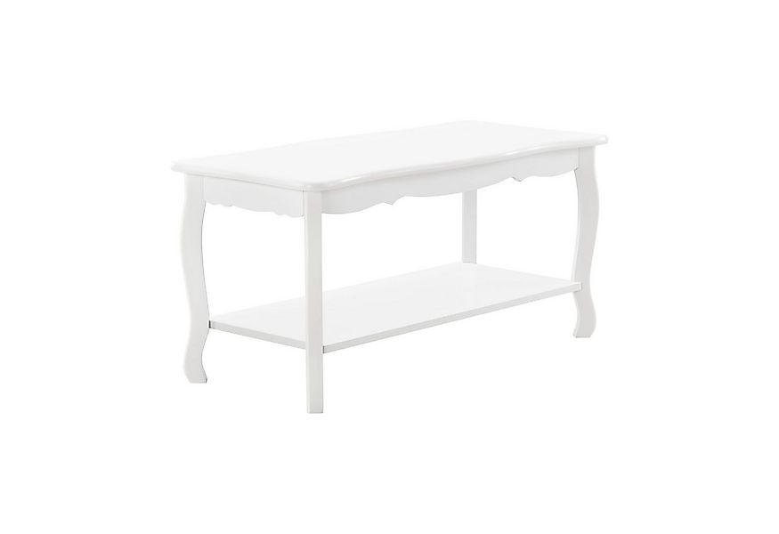 en.casa Couchtisch, Couchtisch »Pearl« - Weiß - 87,5 x 40 x 42 cm günstig online kaufen