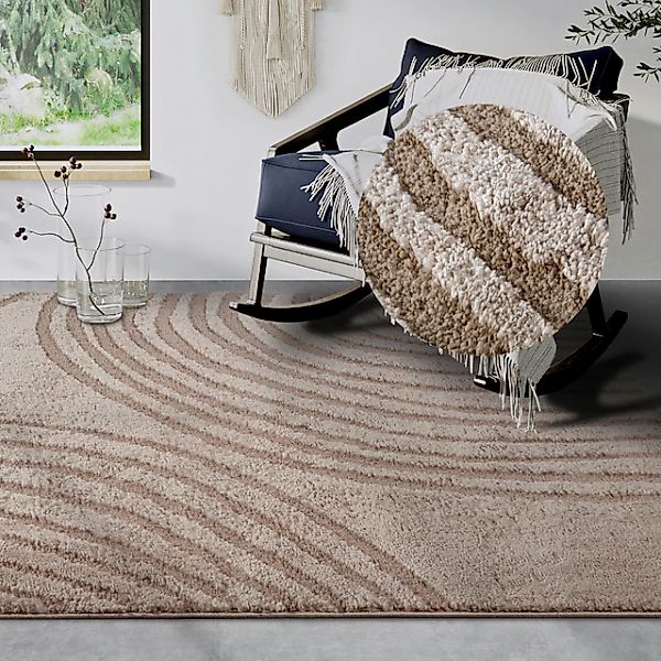 ELLE DECORATION Designteppich »Pigment«, rechteckig, 18 mm Höhe, Hochflor, günstig online kaufen