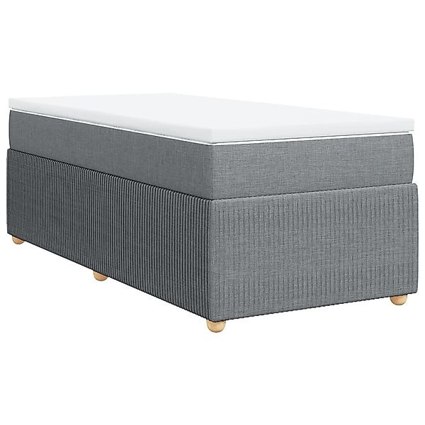 vidaXL Bett Boxspringbett mit Matratze Hellgrau günstig online kaufen