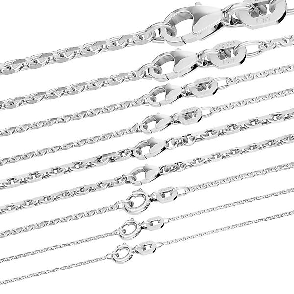 HOPLO Silberkette Ankerkette diamantiert Länge 60cm günstig online kaufen