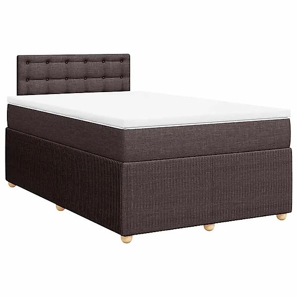vidaXL Boxspringbett mit Matratze Dunkelbraun 120x190 cm Stoff 3287412 günstig online kaufen