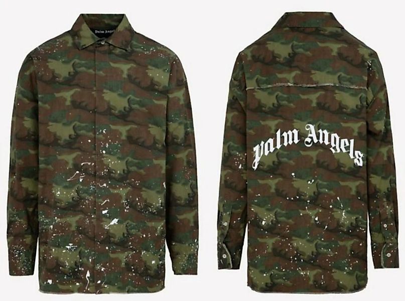 PALM ANGELS Langarmhemd PALM ANGELS Camo Loose Shirt Paint-splatter Festiva günstig online kaufen