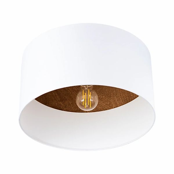 SOLLUX lighting Deckenleuchte »Plafond TELESTO Weiß/Dunkelbraun«, 1 flammig günstig online kaufen