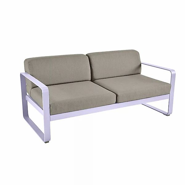 Bellevie Lounge-Sofa 2-Sitzer D1 Marshmallow B8 Taupegrau günstig online kaufen