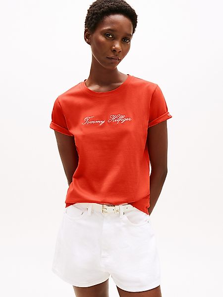 Tommy Hilfiger Kurzarmshirt SCRIPT REG C-NK günstig online kaufen