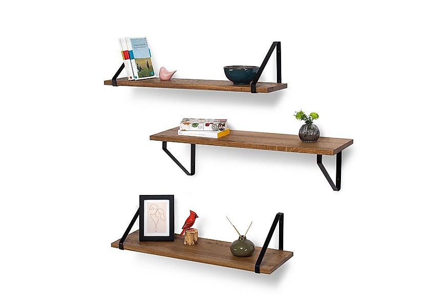 Rikmani Wandregal RAY Schweberegal Eiche schwarz, Holzregal, Wandboard, Büc günstig online kaufen