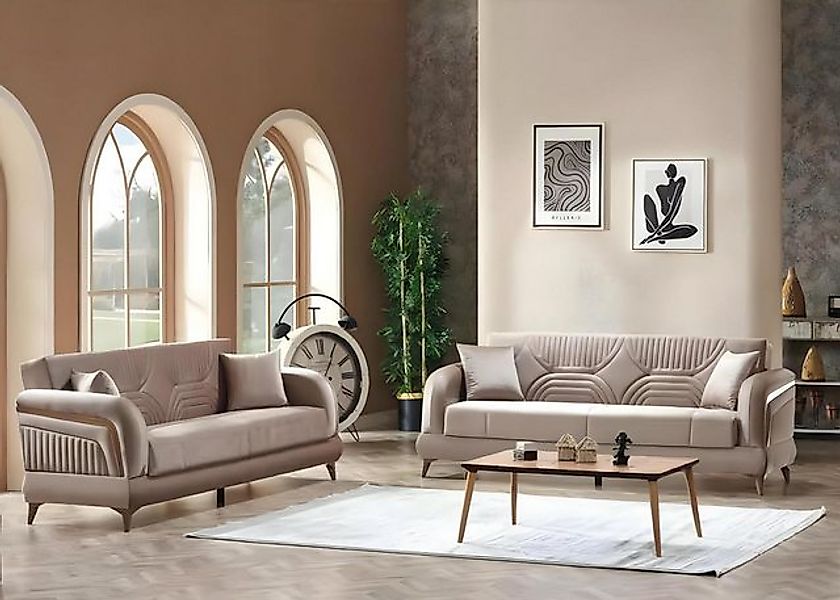 JVmoebel 3-Sitzer Moderne 2x Sofas 3 Sitzer Wohnzimmer Dreisitzer Couch Des günstig online kaufen