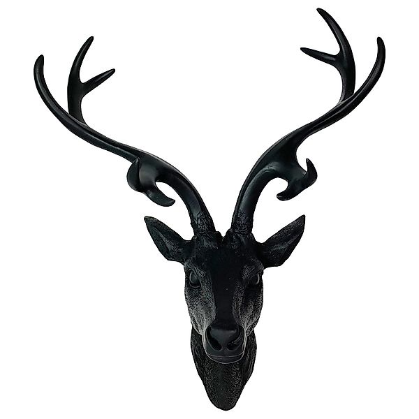 Mojawo Tolles Hirschgeweih Hirschkopf Geweih 10 Ender Schwarz 14x16x30cm Fi günstig online kaufen