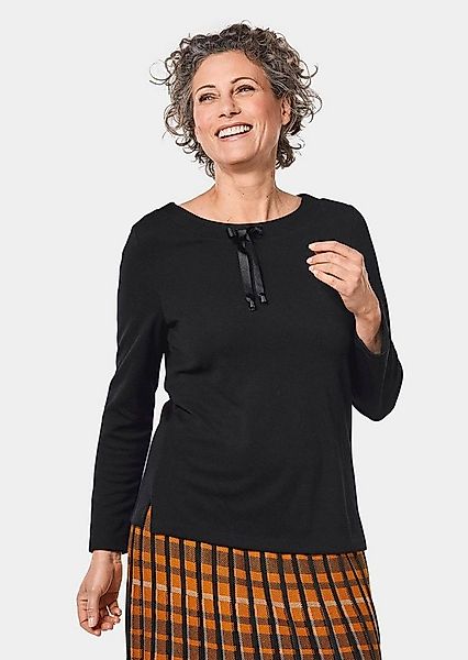 GOLDNER Print-Shirt "Sweatshirt mit halsfernen Kragen und Tunnelzug" Ohne günstig online kaufen