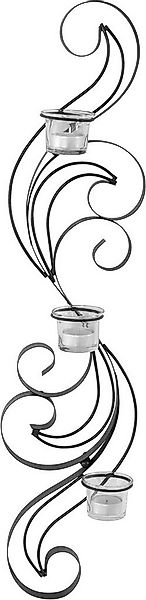 Home affaire Wandkerzenhalter Hana, schwarz, Landhaus, Metall, schwarz günstig online kaufen