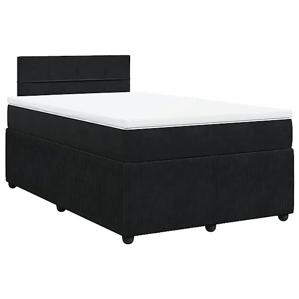 vidaXL Boxspringbett mit Matratze Schwarz 120x200 cm Samt 3290012 günstig online kaufen