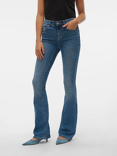 Vero Moda Bootcut-Jeans "VMFLASH MR FLARED JEANS LI347 GA NOOS" Baumwollmis günstig online kaufen