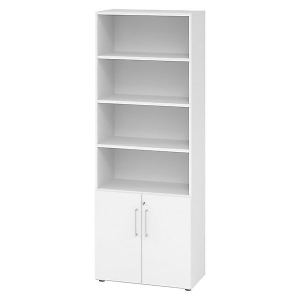 bümö Aktenschrank smart Kombischrank - 2 plus 4 Ordnerhöhen Dekor: Weiß günstig online kaufen