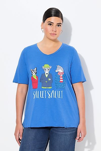 Ulla Popken T-Shirt T-Shirt Tiere A-Linie günstig online kaufen