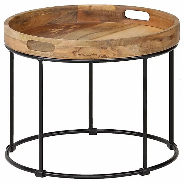 vidaXL Couchtisch Couchtisch Massivholz und Stahl günstig online kaufen