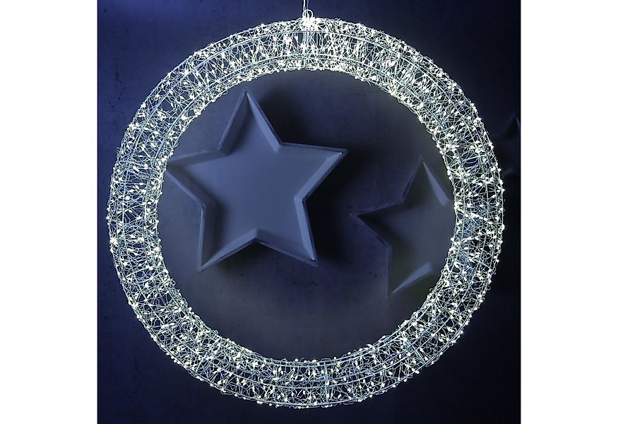 MARELIDA Dekokranz LED Lichtkranz Türkranz Weihnachtskranz 60cm 2200LED 8Mo günstig online kaufen