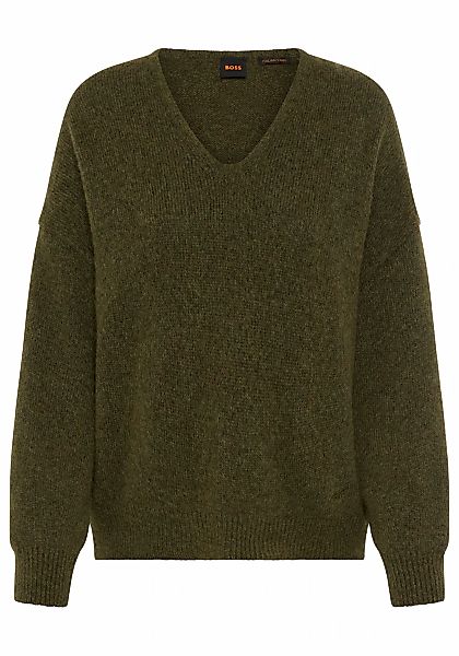 BOSS ORANGE Strickpullover "Fondyssa Premium Damenmode" im Relaxed Fit, V-A günstig online kaufen