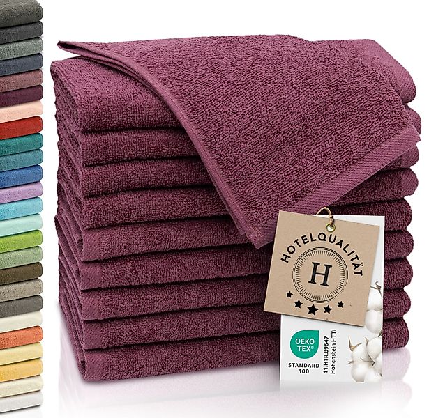 ZOLLNER Gästehandtücher, Walkfrottier (10-St), 30 x 50 cm, 100% Baumwolle, günstig online kaufen