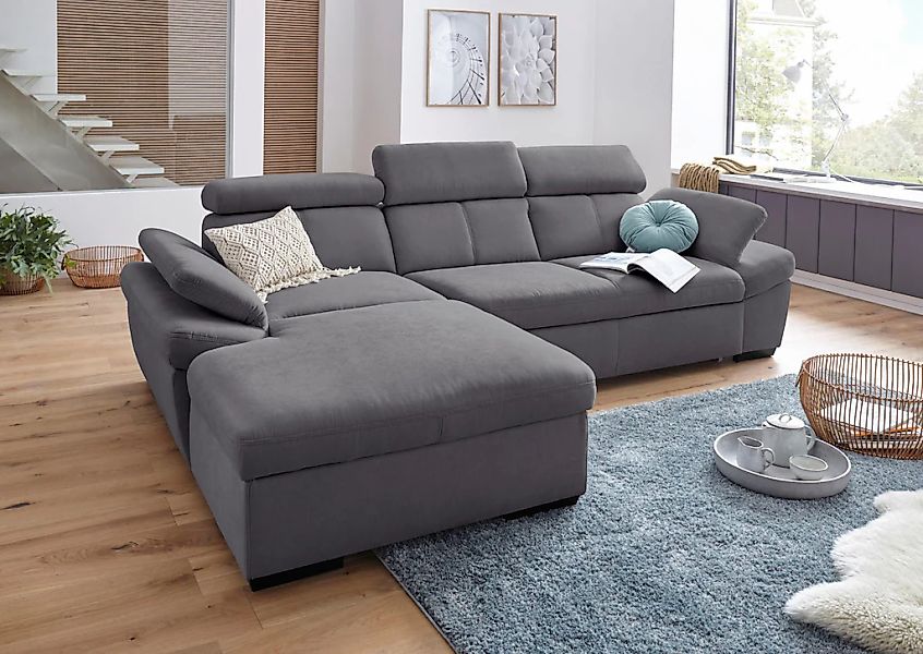 exxpo - sofa fashion Ecksofa "Salerno, inkl. Arm-& Kopfteilverstellung, beq günstig online kaufen