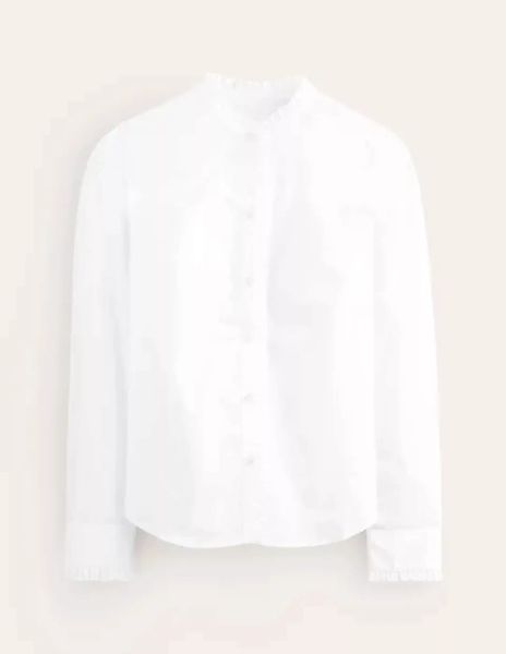 Phoebe Hemd aus Baumwolle Damen Boden, Weiß günstig online kaufen