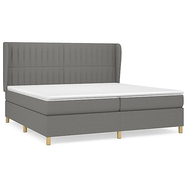 vidaXL Boxspringbett mit Matratze Dunkelgrau 200x200 cm Stoff1389861 günstig online kaufen