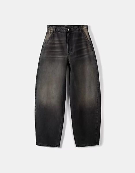 Bershka Skater-Fit-Jeans Im Washed-Look Bskteen 42 Grau günstig online kaufen