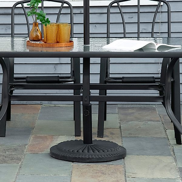 Outsunny Sonnenschirmständer 14 kg rund für Sonnenschirme 35-48 mm Schirmfu günstig online kaufen