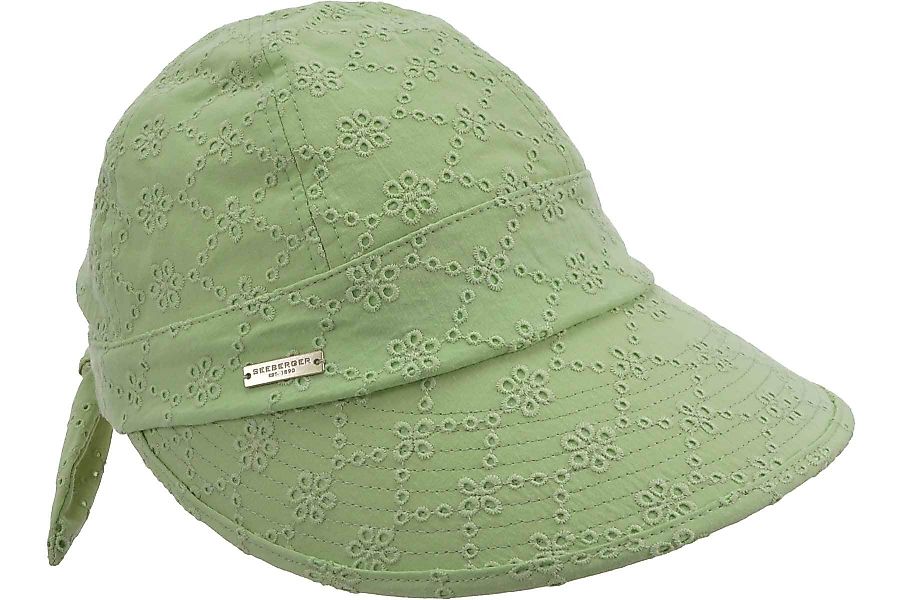 Seeberger Schirmmütze Baumwollstoff Schirmmütze mit Lochstickerei günstig online kaufen