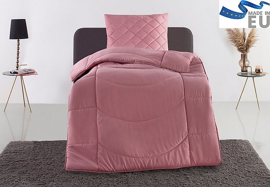 my home Steppbett + Kopfkissen Microlux, Bettdecke 135x200 cm, 155x220 cm, günstig online kaufen