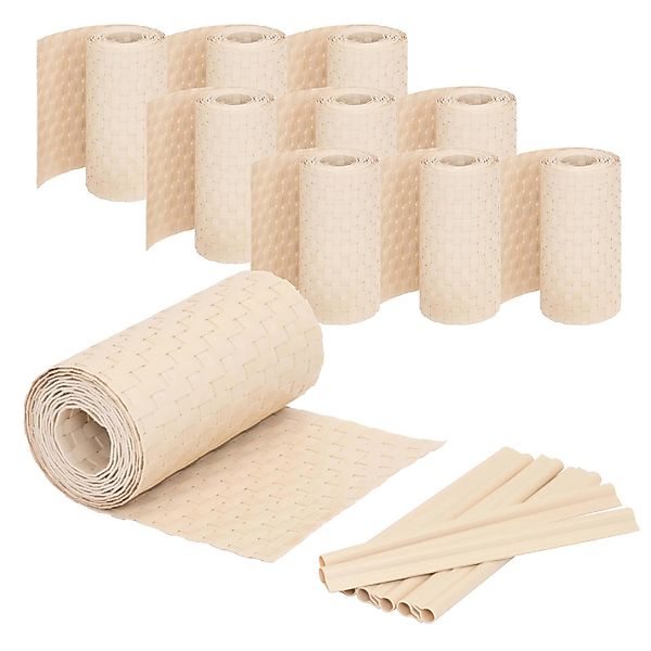 Jardinion Sichtschutzstreifen 10x 250cm x 19cm x 2,4mm Beige inkl. Clips günstig online kaufen