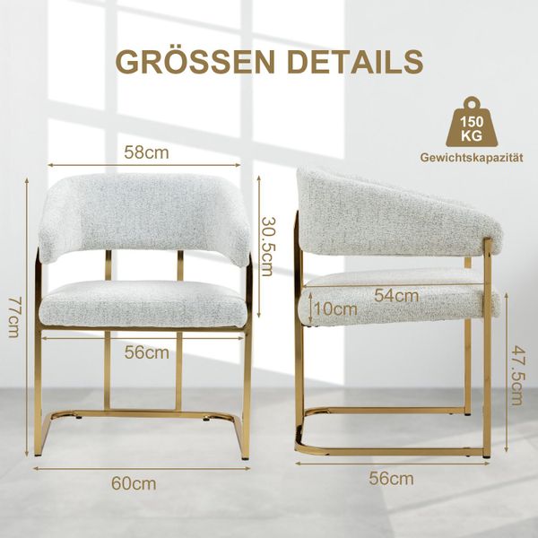 BRTHORY Relaxsessel Loungesessel Ohrensessel mit Metallbeinen günstig online kaufen