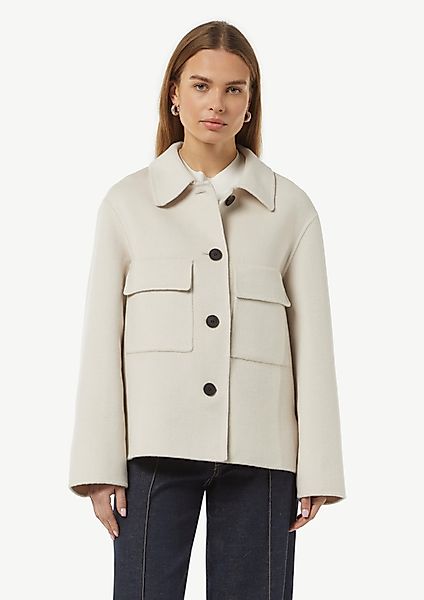 Comma Kurzjacke Weiche Hemdjacke aus Wollmix günstig online kaufen