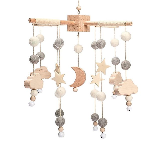 CLTYQ Mobile Holz Baby Mobile mit Sternen & Mond,Windspiel Rassel für Babyb günstig online kaufen