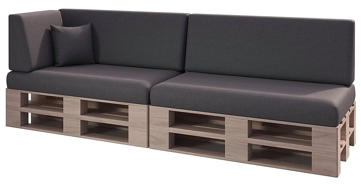 sunnypillow Palettenkissen Milano - 6er Set Palettenauflage mit abnehmbarem günstig online kaufen