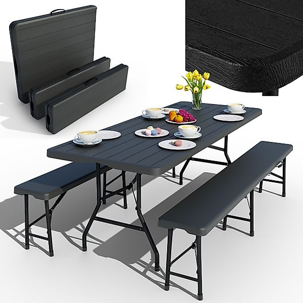Onbest Bierzeltgarnitur SET klappbar Tragegriff 300kg, günstig online kaufen