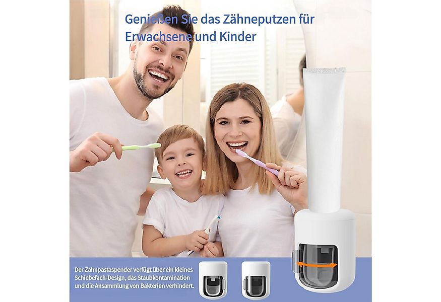 Auledio Zahnbürstenhalter Automatischem Zahnpastaspender, Mit Deckel, Staub günstig online kaufen