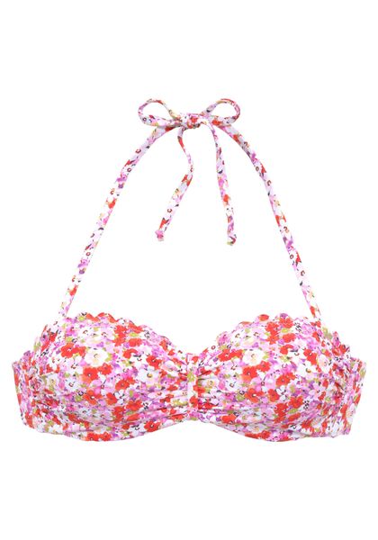 LASCANA Bügel-Bandeau-Bikini-Top Jasmin, im Blümchen-Druck günstig online kaufen