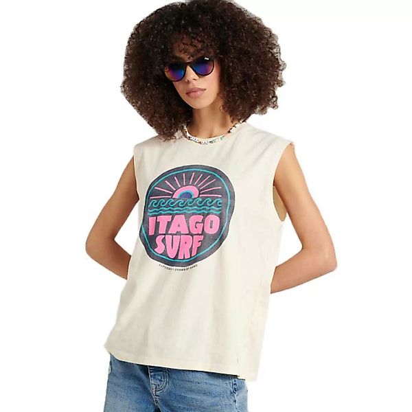 Superdry Cali Surf Graphic Ärmelloses T-shirt S Buttercream günstig online kaufen