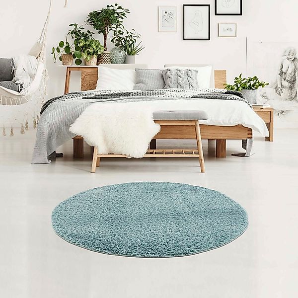 Carpet City Hochflor-Teppich Pulpy 100, rund, günstig online kaufen
