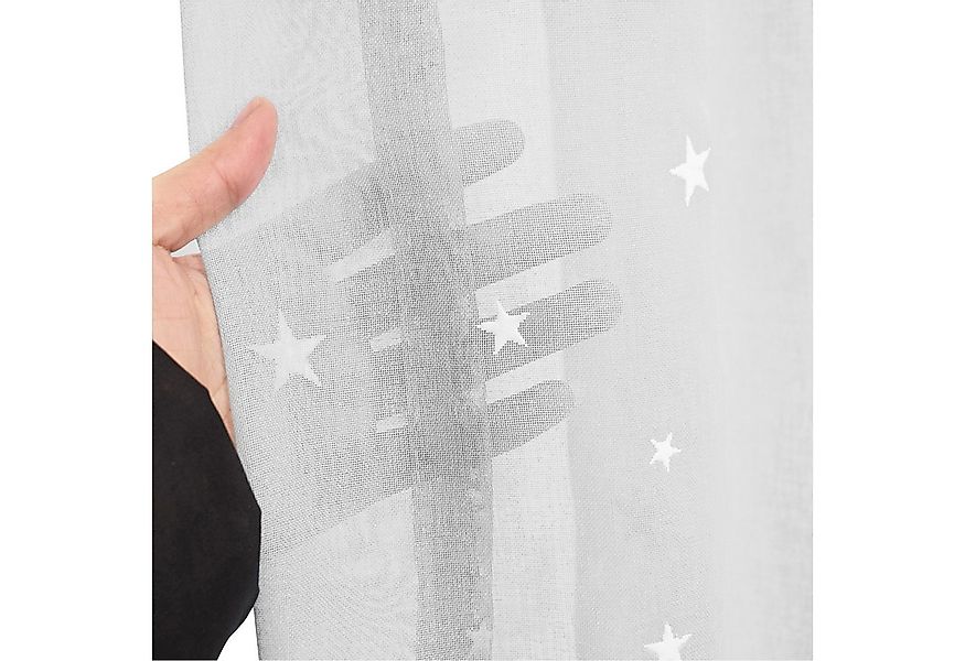 Rosnek Gardine Sterne, mit Ösen,für Baby Kinder Wohnzimmer Schlafzimmer (1 günstig online kaufen