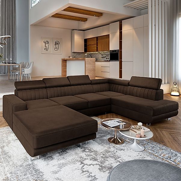 Masseno Ecksofa SIENA mit Schlaffunktion U-Form, günstig online kaufen