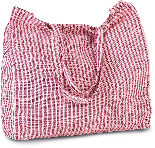 KiMOOD Einkaufsshopper Gestreifte Shoppingtasche aus Juco günstig online kaufen