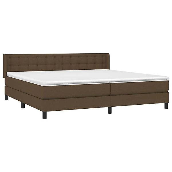 vidaXL Boxspringbett mit Matratze Dunkelbraun 200x200 cm Stoff 3130060 günstig online kaufen