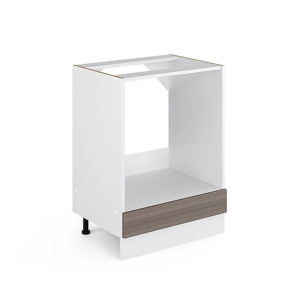 Vicco Herdumbauschrank R-Line Herdschrank Grau/Weiß 60 cm ohne Arbeitsplatt günstig online kaufen