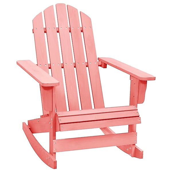 vidaXL Adirondack-Schaukelstuhl Massivholz Tanne Rosa günstig online kaufen