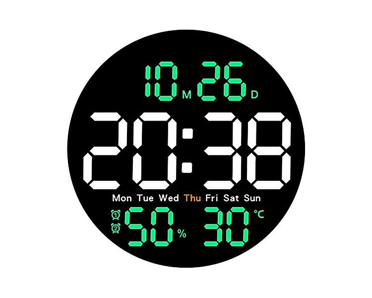 DOPWii Wanduhr Digitale Wanduhr mit Fernbedienung,10-stufiger Helligkeitsre günstig online kaufen